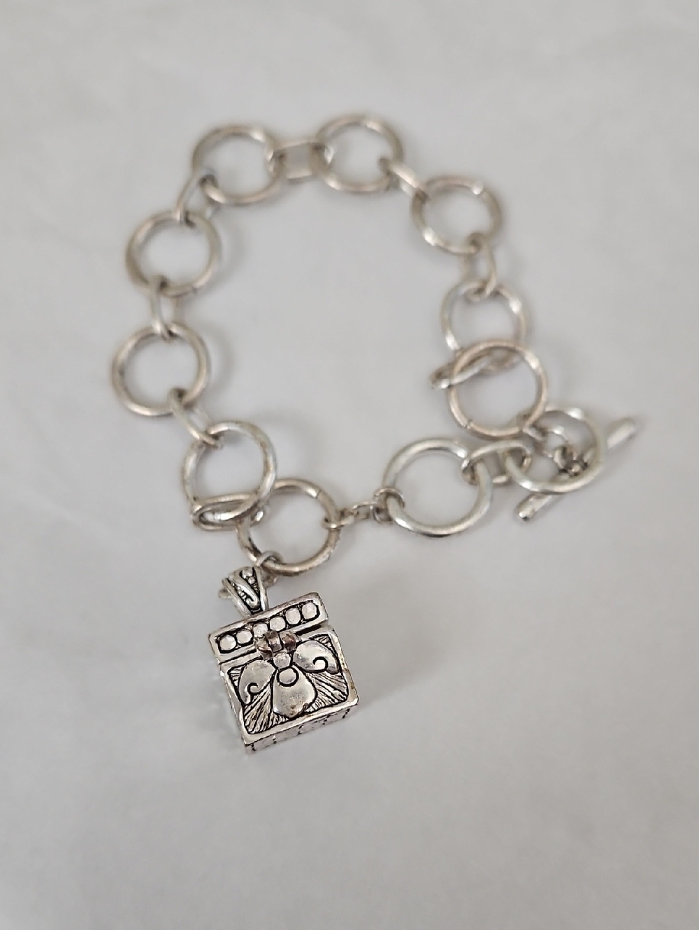 Silver Toned Link Bracelet